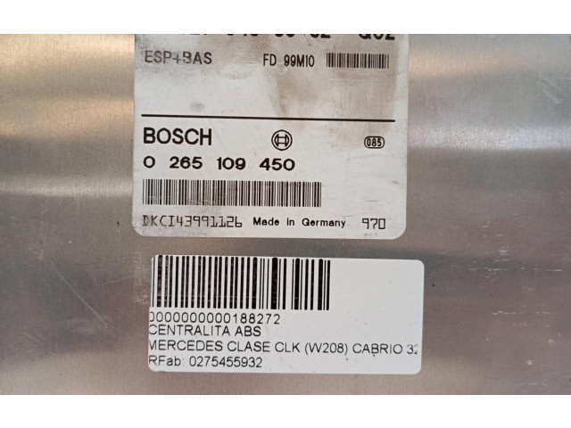 Блок управления АБС 0275455932   Mercedes-Benz CLK A209 C209