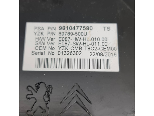 Přístrojová deska  Peugeot 5008 2015 9810477580, 01326302  