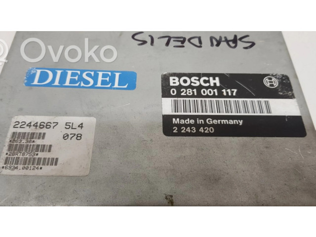 Řídící jednotka 0281001117, 2243420   BMW 5 E34 1994