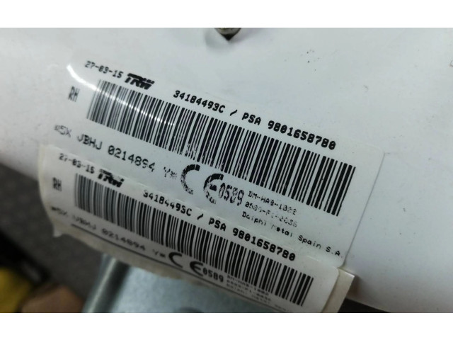 Надувная подушка для крыши 9801658780, 34184493C   Peugeot 5008