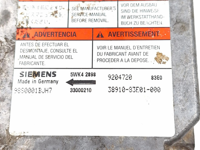 Блок подушек безопасности 5WK42898, 9204720   Opel Agila A
