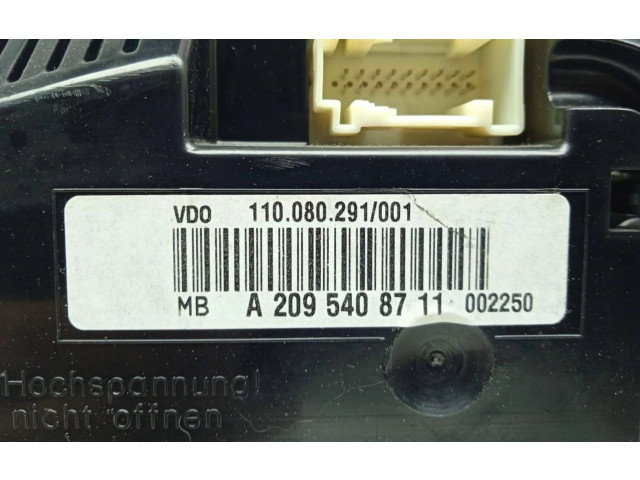 Přístrojová deska  Mercedes-Benz CLK A209 C209  A2095408711, A2095408711  