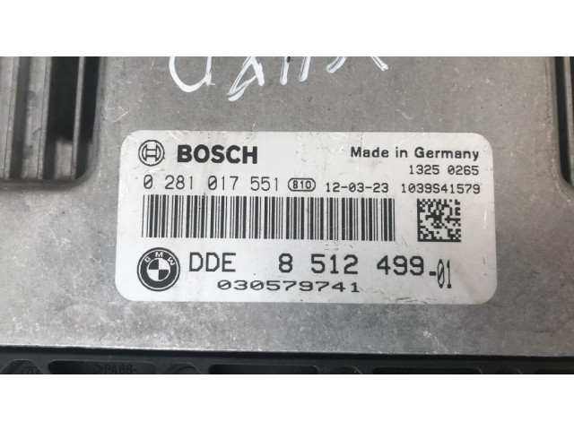 Блок управления двигателя 8512499, 0281017551   BMW X1 E84