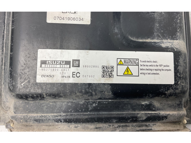 Řídící jednotka 8980028951, 898002-4851   Opel Astra H 2009