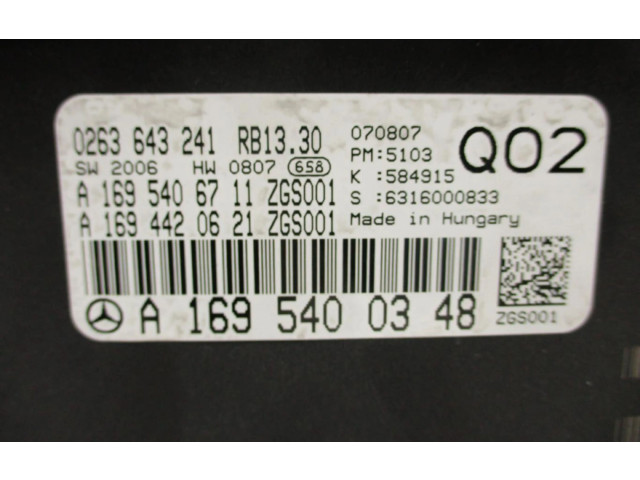 Přístrojová deska  Mercedes-Benz A W169  A1695400348  