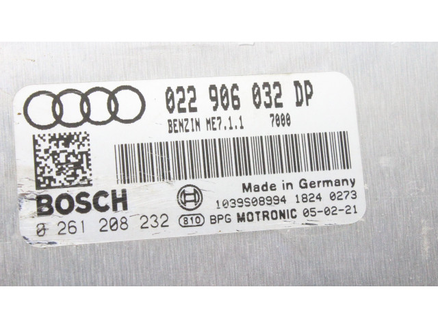 Комплект блоков управления 022906032DP, 8N2920980D   Audi TT TTS Mk2