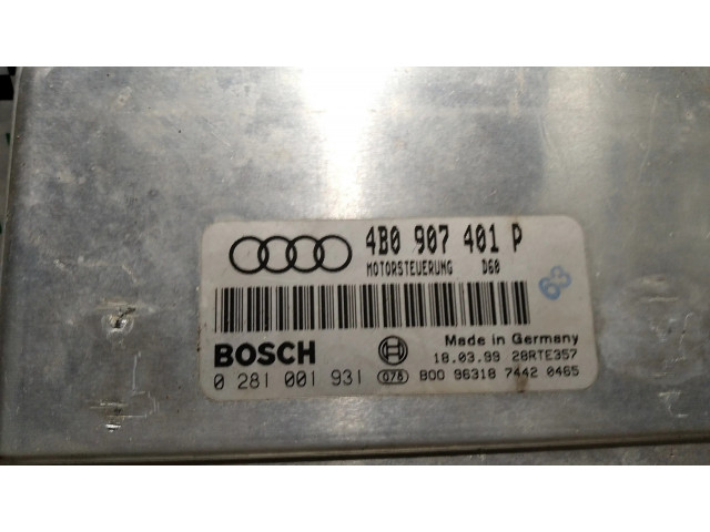 Блок управления двигателя 4B0907401P, 0281001931   Audi A6 S6 C5 4B