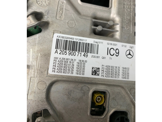 Дисплей    A2059007149, A2059010421   Mercedes-Benz C W205