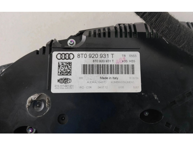 Спидометр (приборный щиток) 8T0920931T   Audi A5 Sportback 8TA 2013