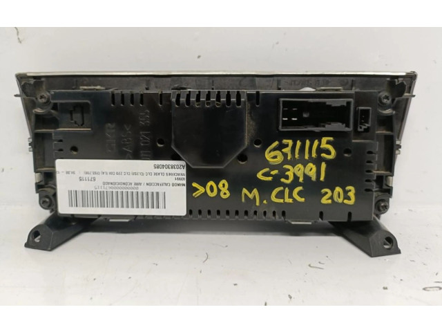Блок управления климат-контролем A2038304085   Mercedes-Benz CLC CL203