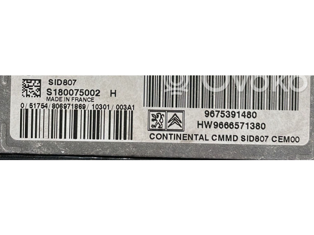 Řídící jednotka 9675391480, 9675391480   Peugeot 3008 I 2013