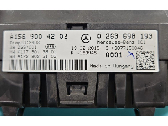 Přístrojová deska  Mercedes-Benz GLA W156 2015 A1569004202, IMPRK1360604  