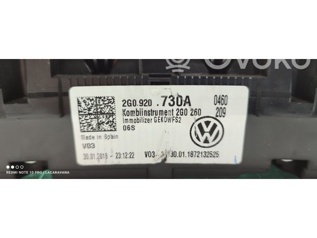 Панель приборов 2G0920730A   Volkswagen Polo VI       