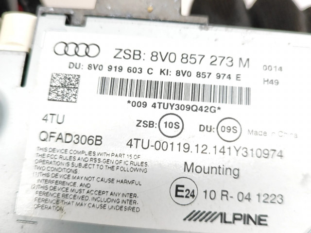 Дисплей    8V0857273M, 8V0919603C   Audi A3 S3 8V