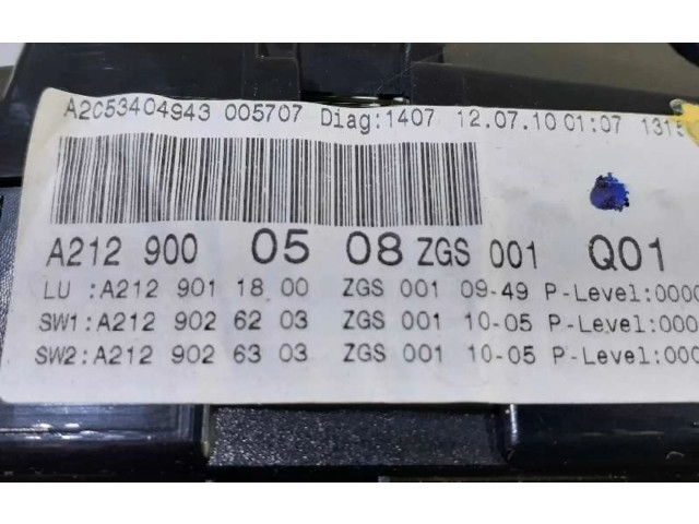 Přístrojová deska  Mercedes-Benz E W212 2010 A2129000508, A2C53404943  