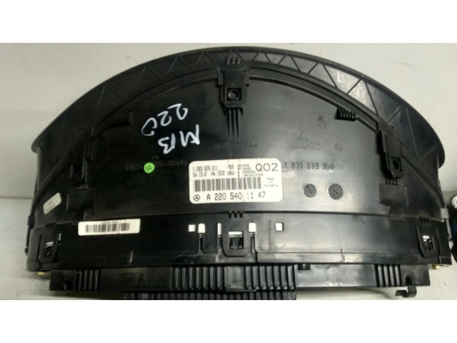 Přístrojová deska  Mercedes-Benz S W220 2003 0263605211, A2205401147  