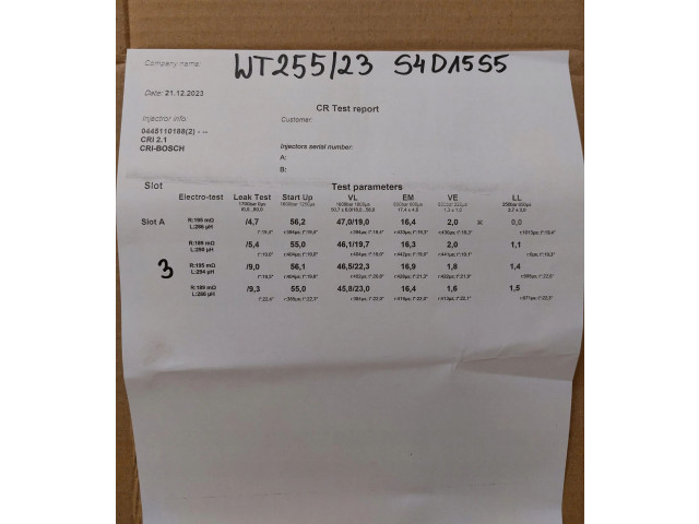 Vstřikovač 0445110188, UECR001   Peugeot 407     