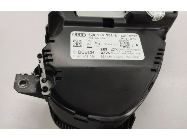 Přístrojová deska  Audi A7 S7 4G 2011 4G8920981S, 0263672096  