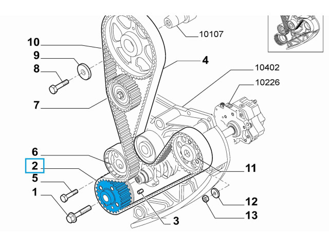 Шкив распределительного вала  500390429   Fiat Ducato 