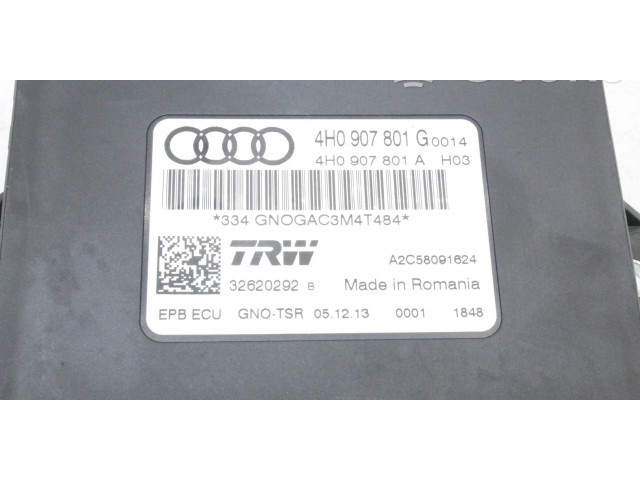 Блок управления заднего тормоза (EMF) 4H0907801   Audi A8 S8 D4 4H