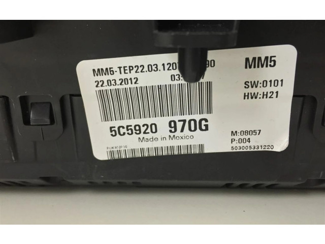 Přístrojová deska  Volkswagen Beetle A5 2011 5C5920970G  