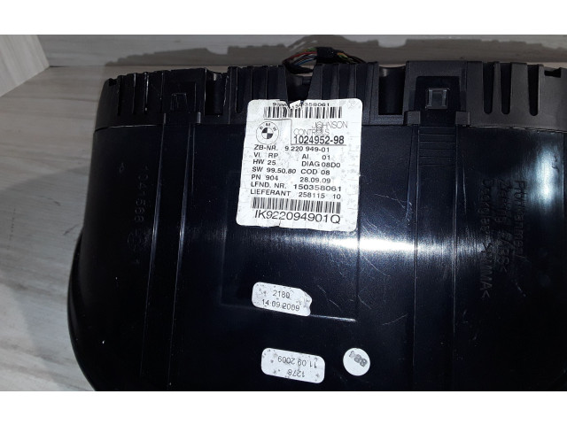 Přístrojová deska  BMW 1 E81 E87 2004 9220949, 102495298  