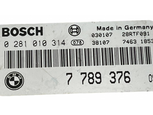 Řídící jednotka 7789376, 0281010314   BMW 5 E39 2003