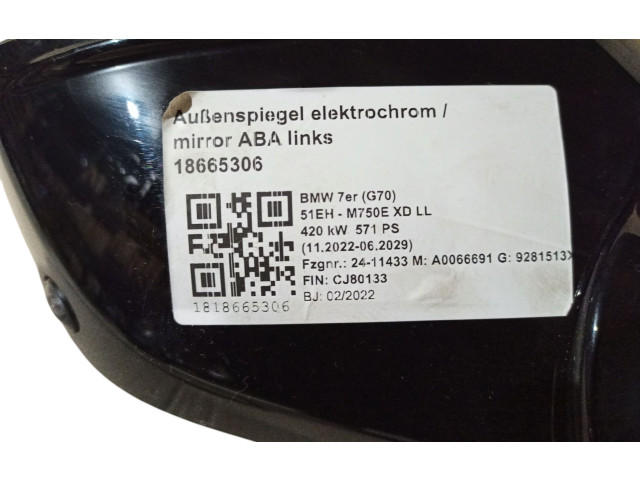 Zpětné zrcátko  BMW 7 G70 2022  51165A356C7, 5A356C7  
