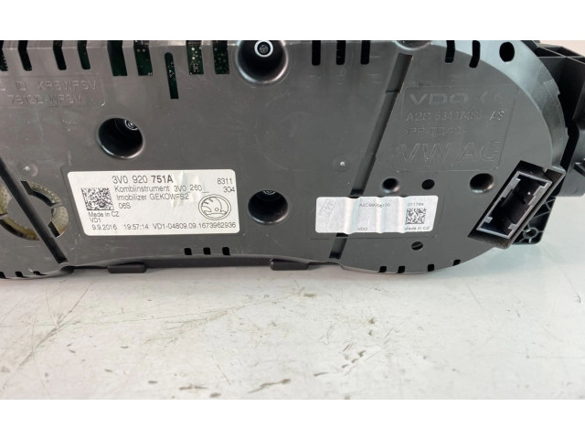 Přístrojová deska  Skoda Superb B8 (3V) 2016 3V0920751A  