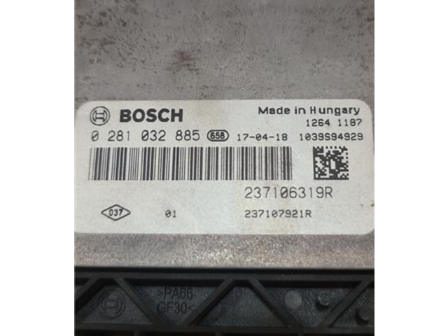 Блок управления 237106319R, 0281032885   Renault Kangoo II