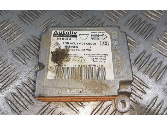 Блок подушек безопасности 9653190880   Citroen Berlingo