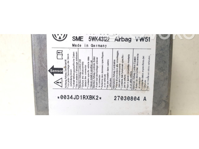 Блок подушек безопасности 1C0909605A, 5WK43122   Volkswagen Transporter - Caravelle T5