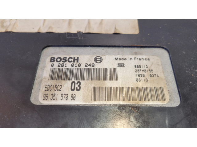 Řídící jednotka 9635157080   Peugeot 406 2000