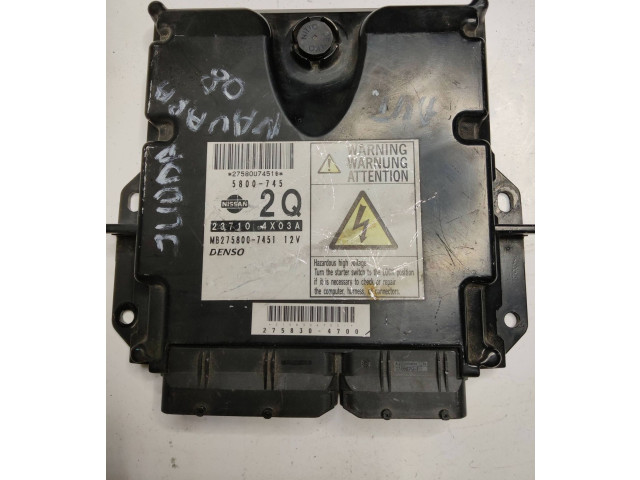 Řídící jednotka 237104X03A, MB2758007451   Nissan Navara D40 2008