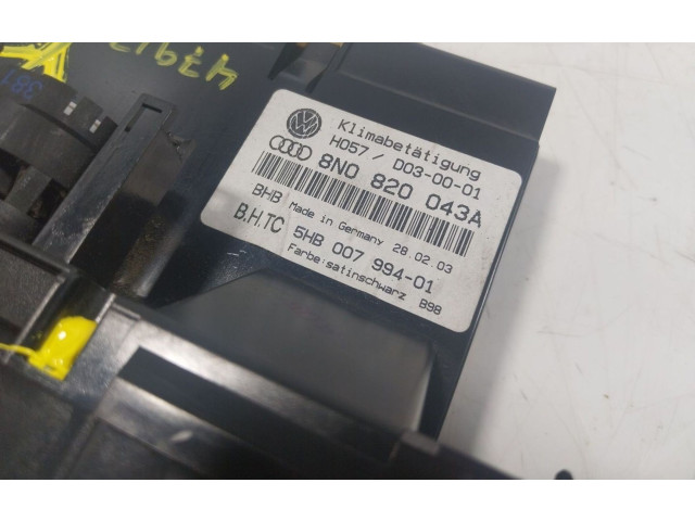 Блок управления климат-контролем 8N0820043AB98, 8N0820043A   Audi TT Mk1
