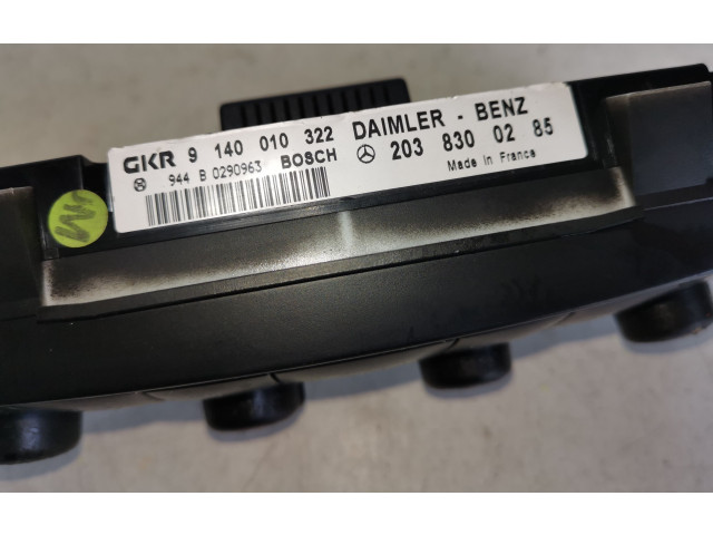 Блок управления климат-контролем 2038300285, 9140010322   Mercedes-Benz C W203