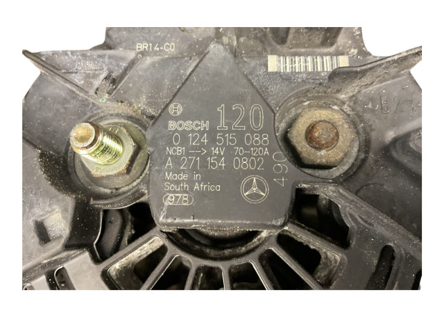 Генератор 0124515088, A2711540802   Mercedes-Benz SLK R171      
