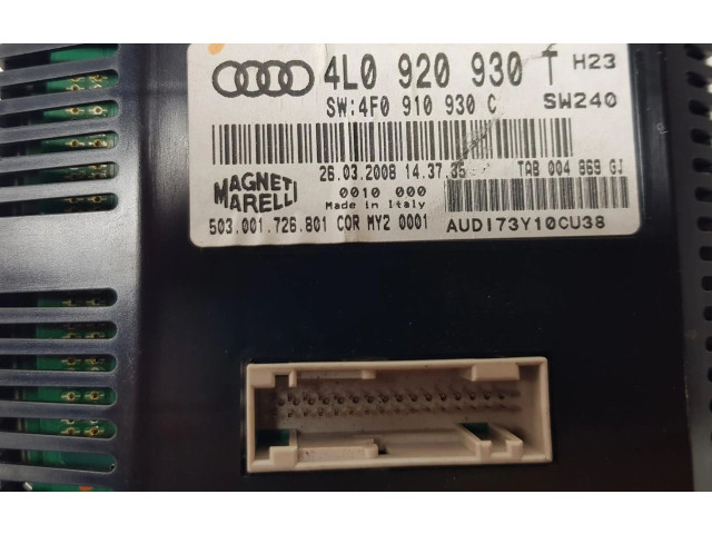 Přístrojová deska  Audi Q7 4L 2008 4L0920900JV, 4L0920930QX  