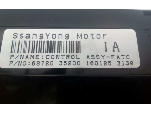 Блок управления климат-контролем 6872035200   SsangYong Tivoli