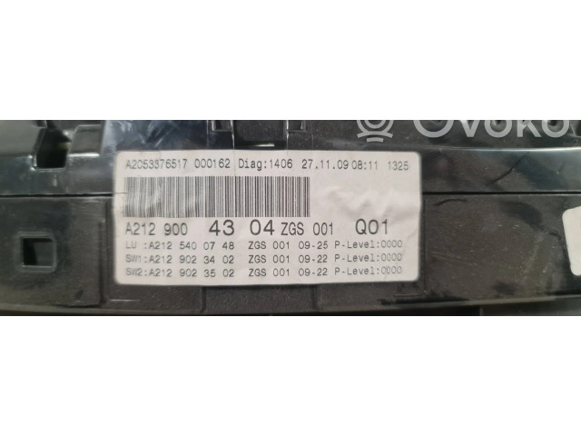 Přístrojová deska  Mercedes-Benz E W212 2011 A2125400748, A2129004304  