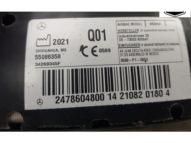 Подушка безопасности в сиденье 2478604800, 2478604800   Mercedes-Benz GLB x247