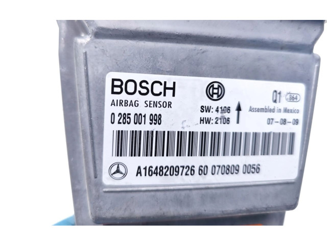 Блок подушек безопасности A1648209726, 0285001998   Mercedes-Benz ML AMG W164