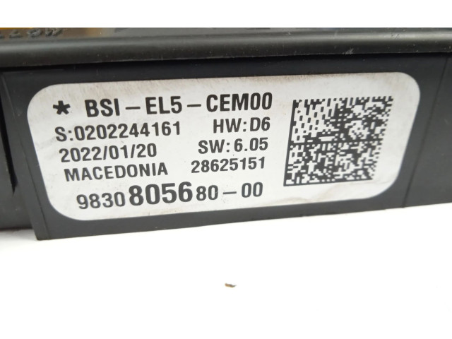Pojistková skříňka Řídící jednotka BSM 9830805680   Peugeot 5008 2022
