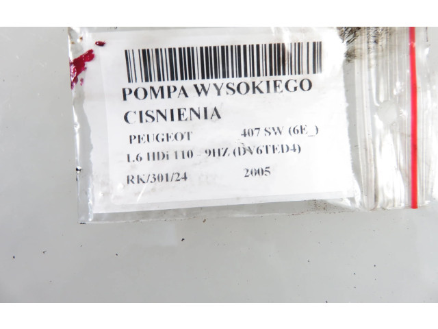 Vstřikovací čerpadlo 0445010102, 9656300380A   Peugeot 407    9HZ (DV6TED4) 