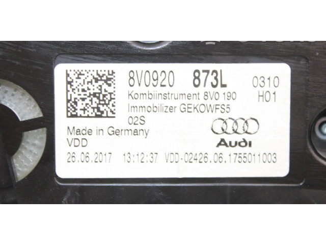 Панель приборов 8V0920873L   Audi A3 S3 8V       