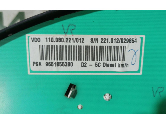 Přístrojová deska  Peugeot 207 CC  9651855380  