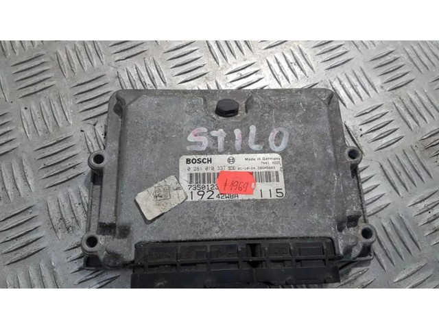 Блок управления двигателя 0281010337, 7350123728sa5603   Fiat Stilo