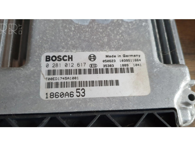 Блок управления двигателя 0281012617, 1860A653   Mitsubishi Grandis