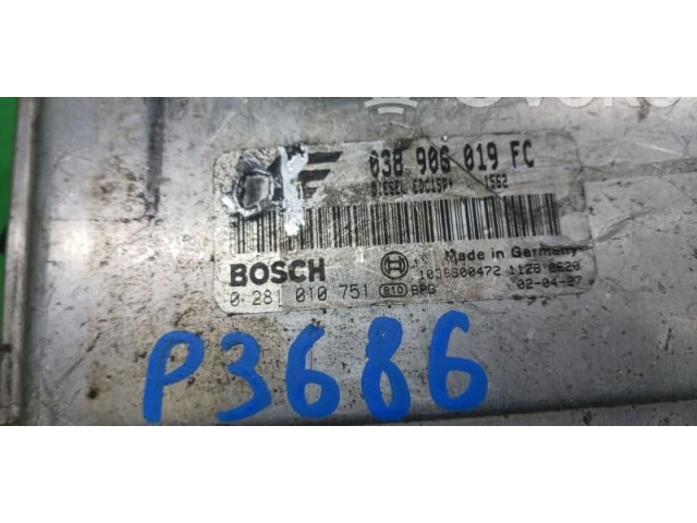 Řídící jednotka 0281010751, 038906019FC   Seat Alhambra (Mk1) 2001