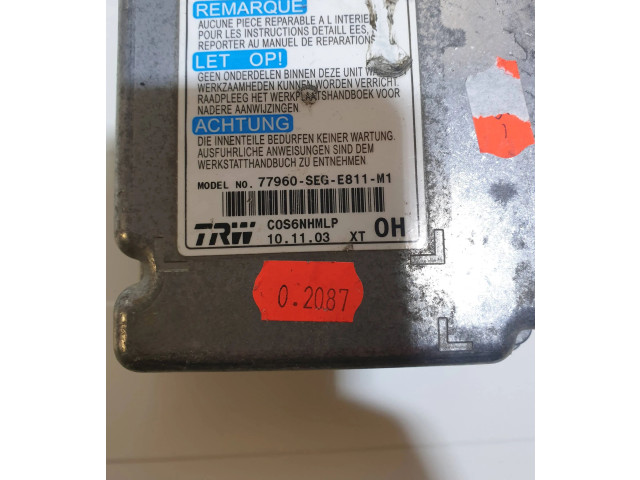 Блок подушек безопасности 77960SEGE811M1   Honda Accord